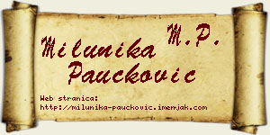 Milunika Paučković vizit kartica